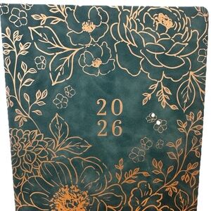 Eccolo Planner 2026 12-Month Weekly & Monthly Planner 10x8” Green Gold